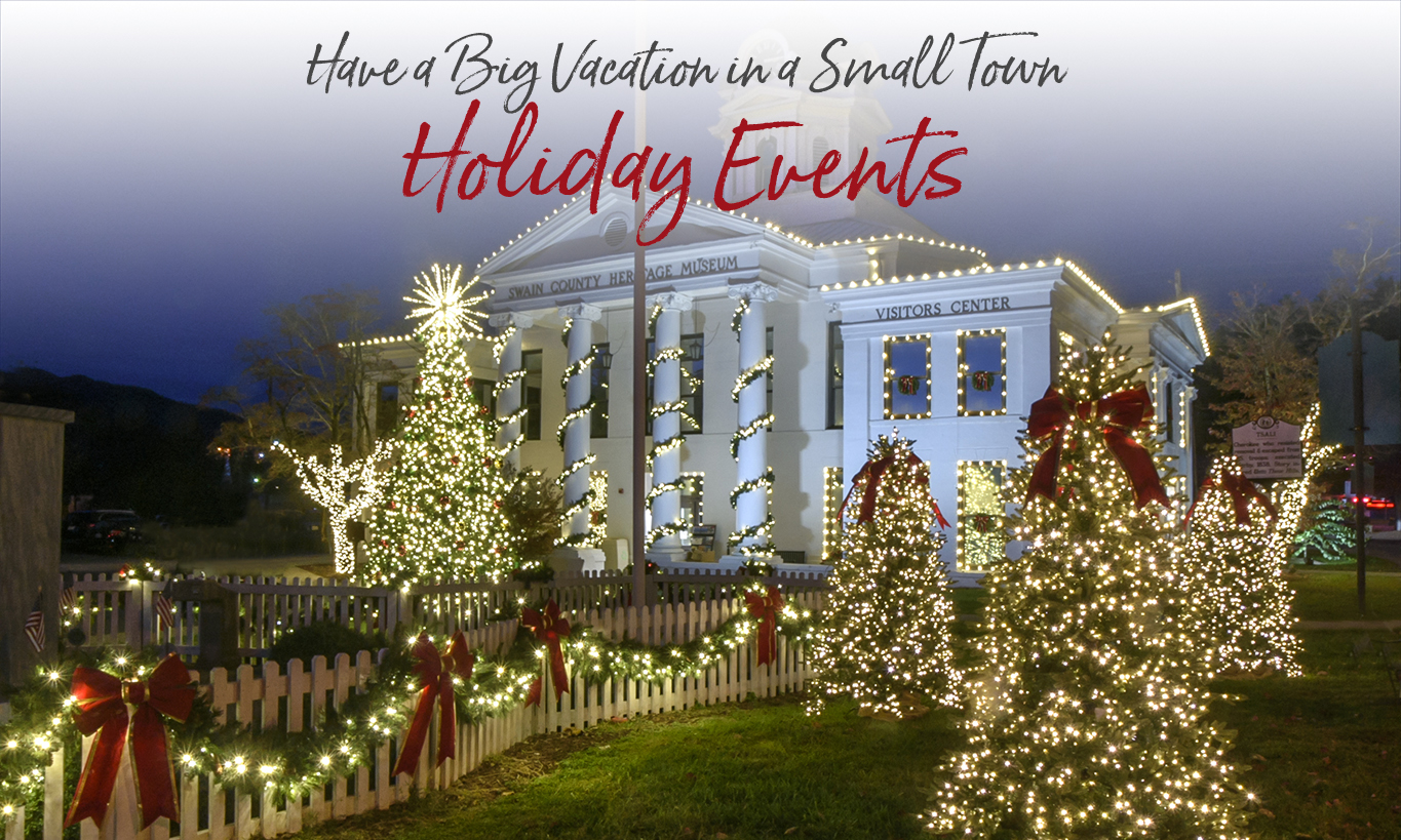 Holiday-events Swain visitor center lights