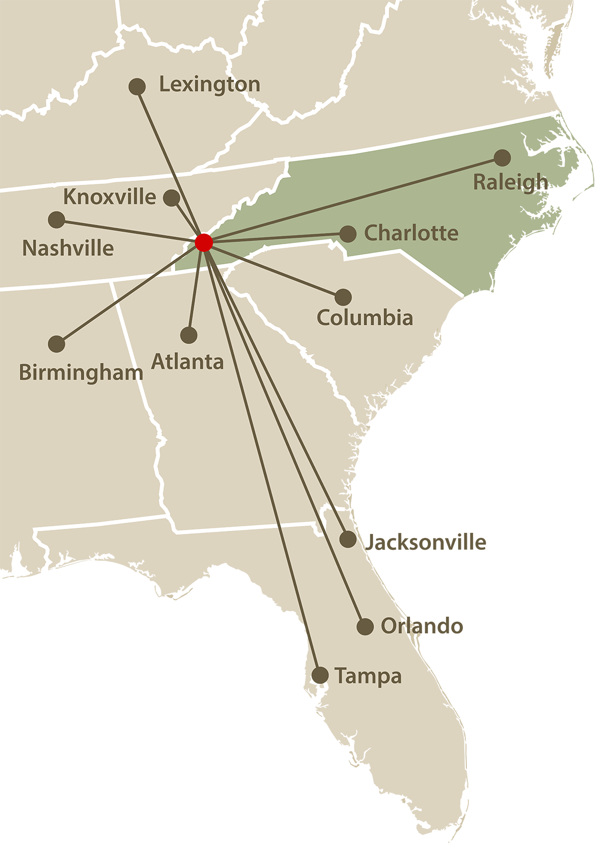 SE-US-map location map